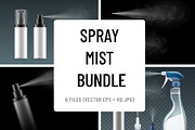 Vector Realistic Spray Mist Set, an Object Illustration by Zonda (Thumbnail 1 of 7)