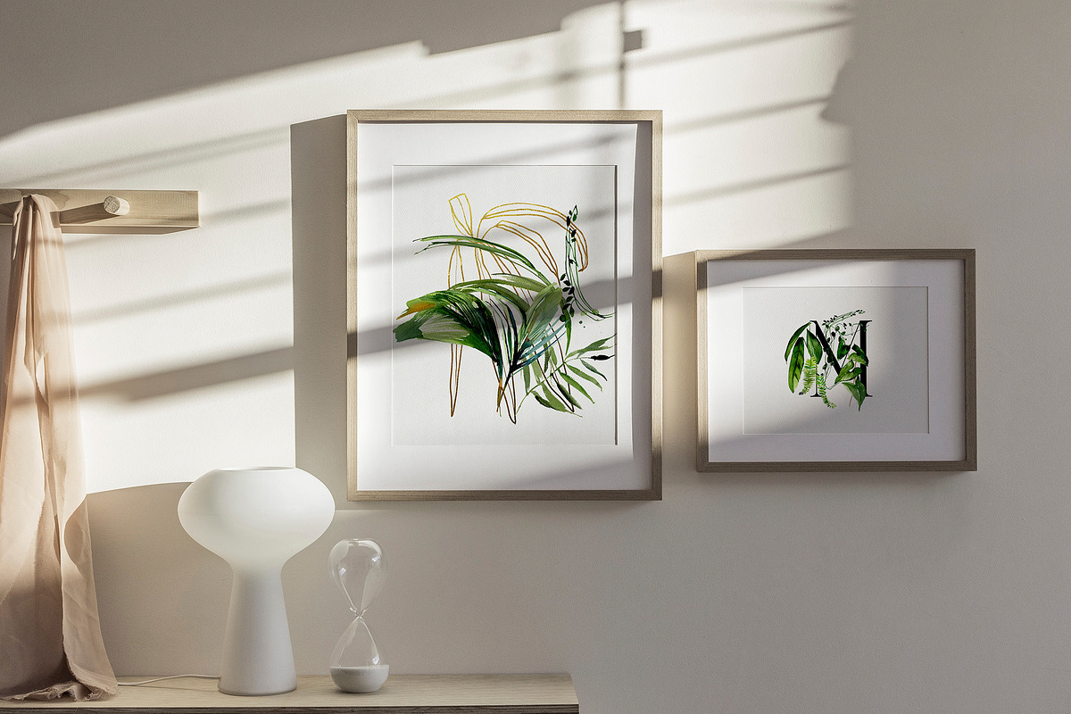 Tropical Greenery Watercolor Clipart, an Illustration by whiteheartdesign (Photo 15 of 22)