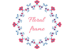 Indian Or Arabic Style Floral Frame