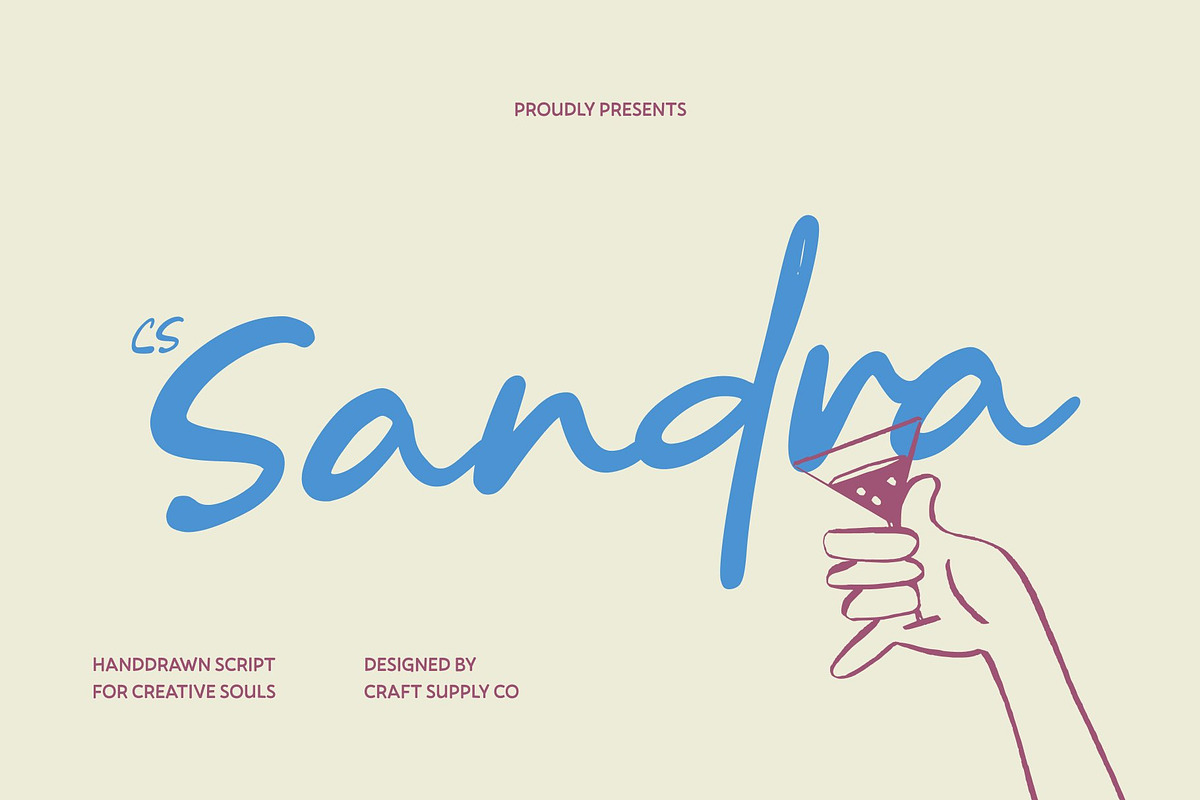 CS Sandra – Handwritten Script Font, a Script Font by Craft Supply Co. (Photo 1 of 8)