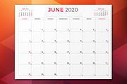 Monthly Planner 2020, a Stationery Template by AntartStock (Thumbnail 5 of 6)