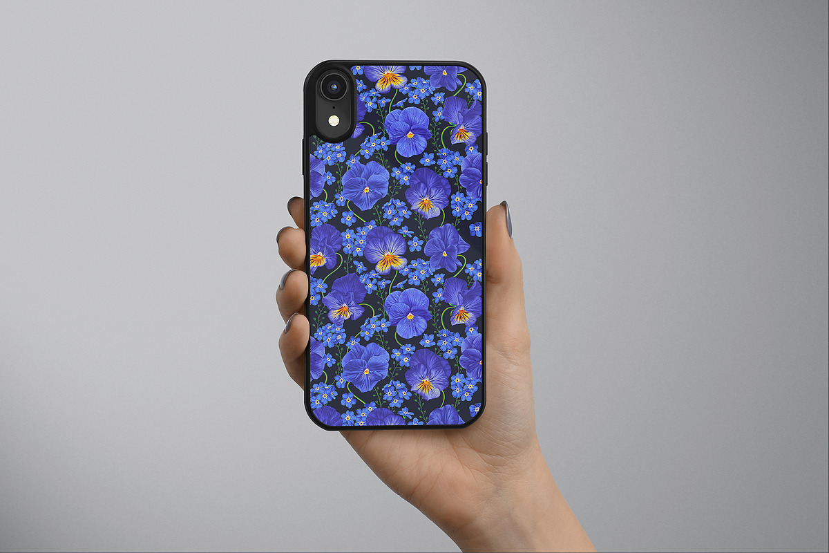 Pansies and Forget-Me-Not Pattern, a Pattern Graphic by MarynaPetrovska (Photo 10 of 12)