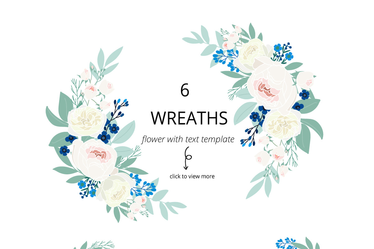Blue flower hand drawn vector, a Decorative Illustration by MooBeer (Photo 4 of 7)