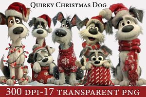 Quirky Christmas Dog Sublimation, an Illustration by Designworld