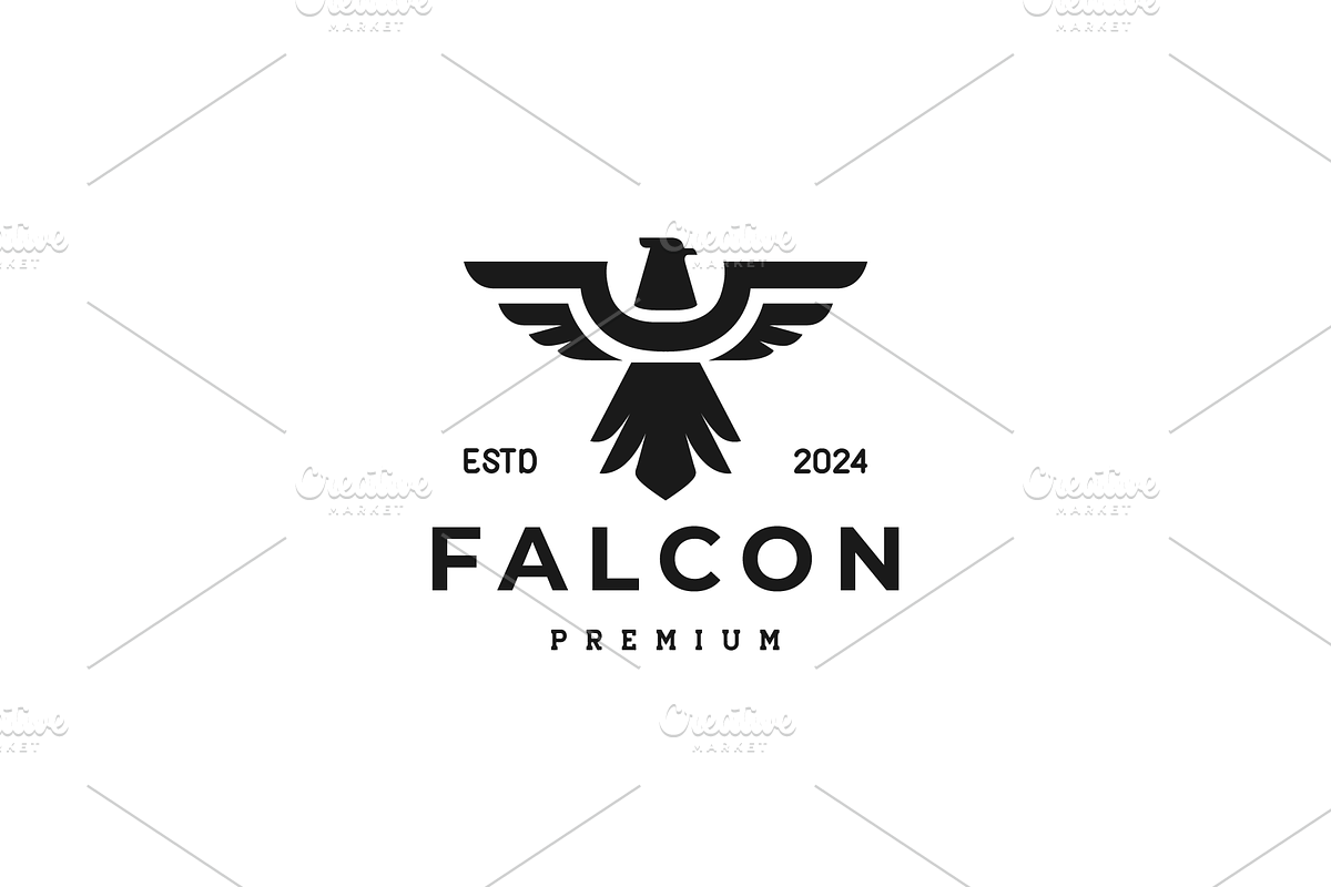 falcon bird fly animal predator logo, a Branding & Logo Template by devastd