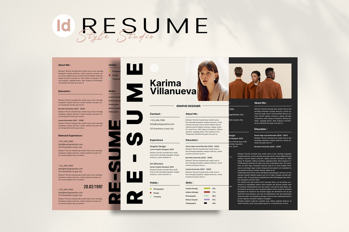 Visual Resume Kit, a Resume Template by Aura Agency (Photo 1 of 7)
