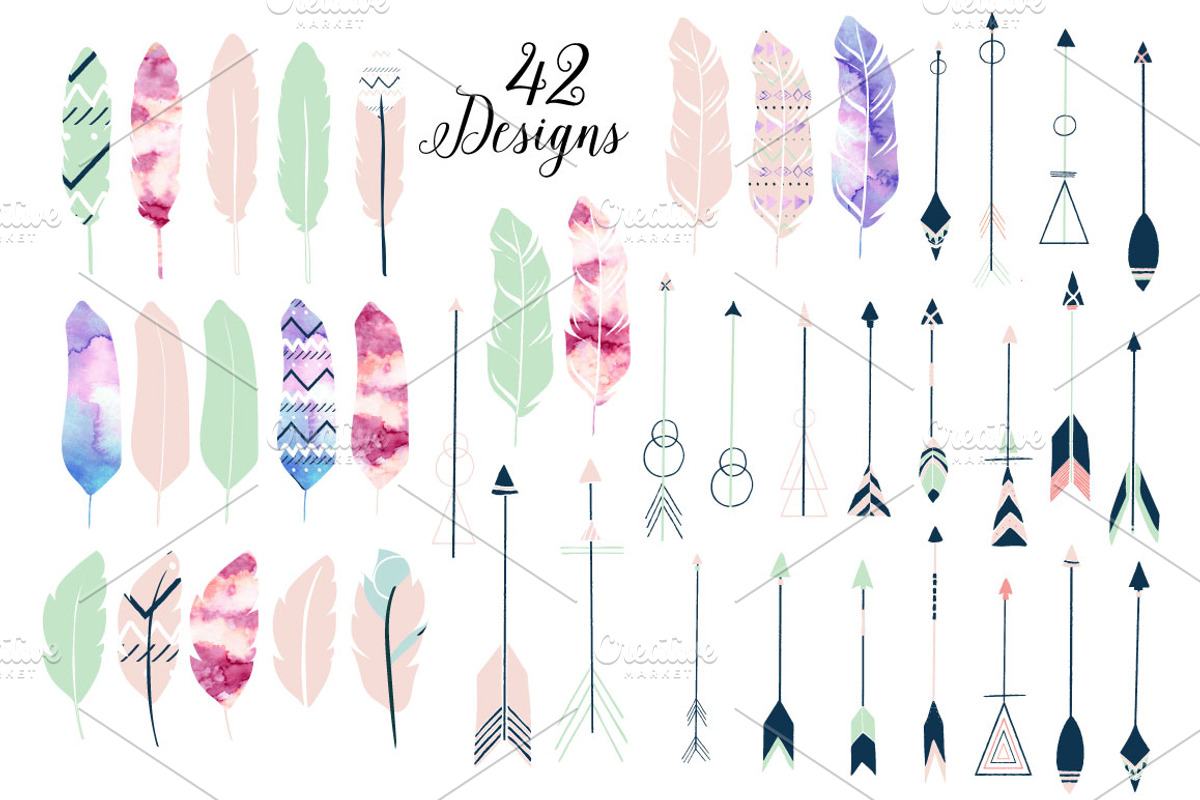 SALE Design Bundle Arrow & Feather preview 4