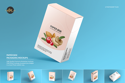 Paper Box Packaging Mockups