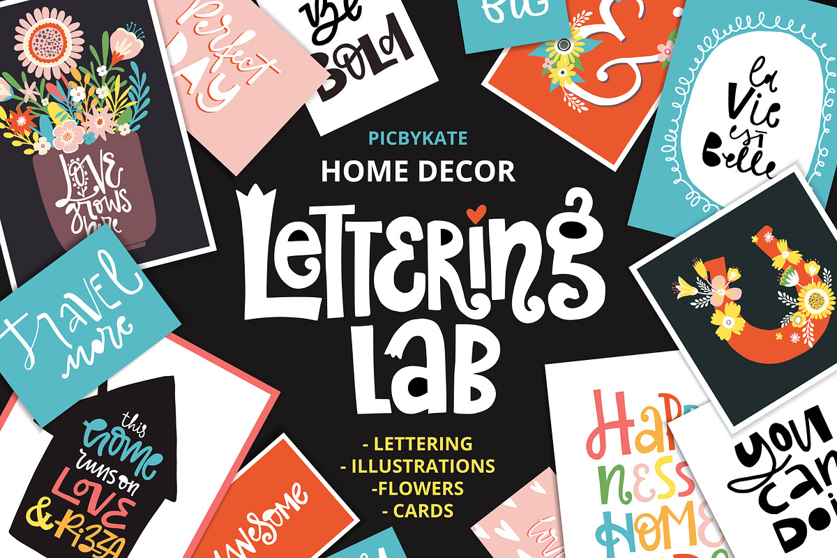 Home Decor Lettering Lab, a Decorative Illustration by PicByKate (Photo 1 of 11)