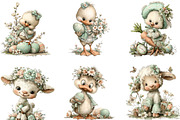 Whimsical Easter Animals Clipart PNG, an Illustration by Designking (Thumbnail 2 of 5)