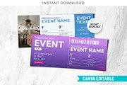 Canva Event Ticket Printable PDF, a Card Template by Snapybiz (Thumbnail 1 of 10)