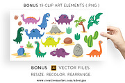 Dinosaur Seamless Pattern, Editable, a Pattern Graphic by NDesigns (Thumbnail 3 of 4)