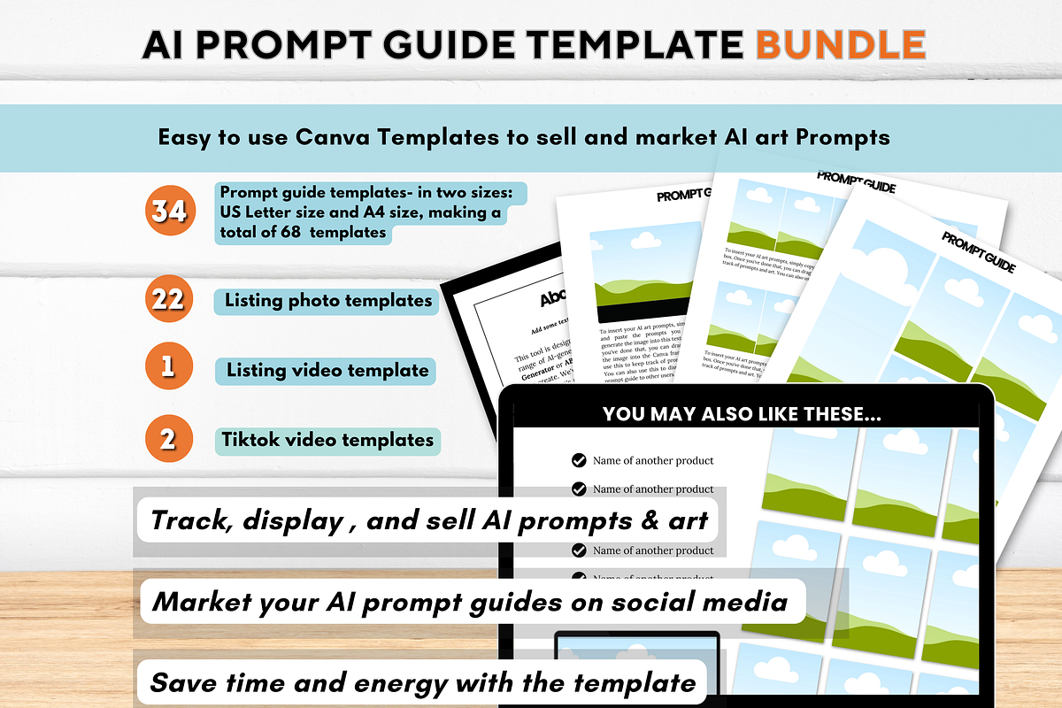 AI art prompt guide template bundle, a Presentation Template by Sellers Resource Hub (Photo 1 of 4)