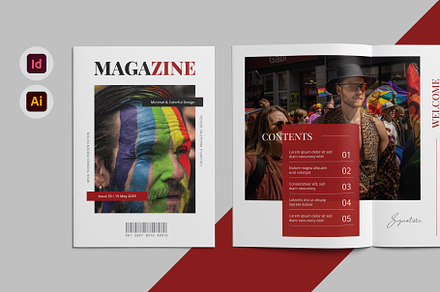 Fashion Magazine Template, a Magazine Template by Pixelpick