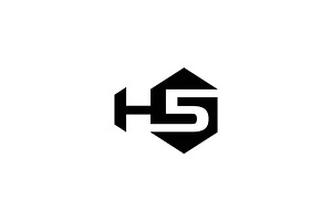 h5 initial logo, a Branding & Logo Template by ZHR Creative