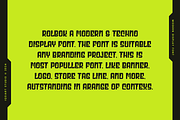 Rolbok - Techno Font, a Sans Serif Font by Iqsiart Studio (Thumbnail 2 of 6)