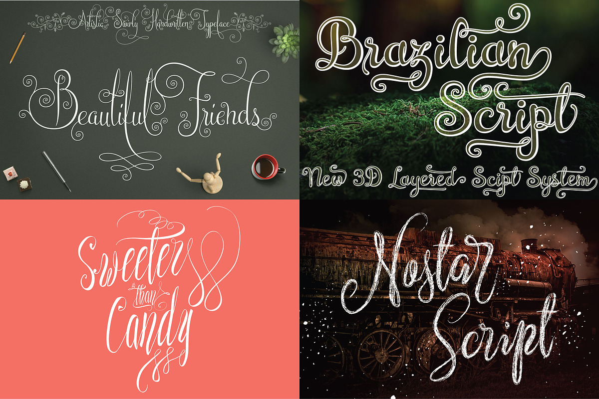 Mega Sales 62 Unique Fonts Bundle, a Script Font by Royaltype (Photo 3 of 18)