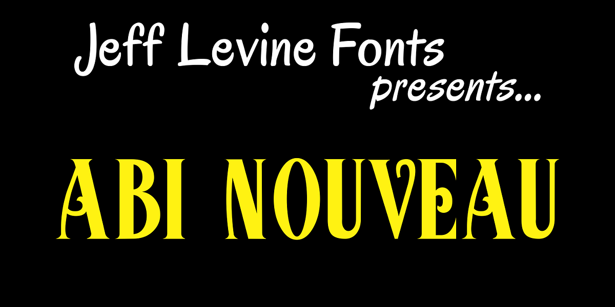Abi Nouveau JNL, a Font by Jeff Levine Fonts