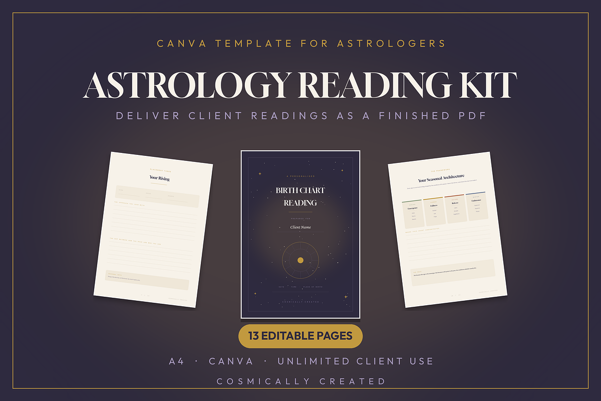 13 Page Astrology Reading Kit, a Branding & Logo Template by Jakayla Digital Co (Photo 1 of 7)