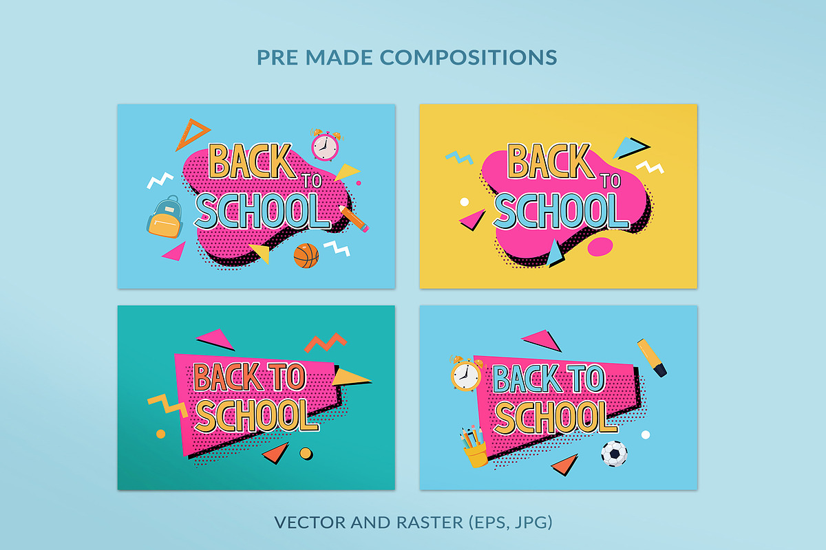 Back to school vector clipart, an Education Illustration by Nadezhda Mikhailova (Photo 6 of 9)