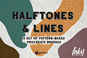 Tones and Lines Procreate Brushes, a Brush Add-On by Inky Pixels (Thumbnail 1 of 13)