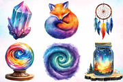 Enchanted Northern Lights Clipart, an Illustration by Canvas Craft (Thumbnail 3 of 3)