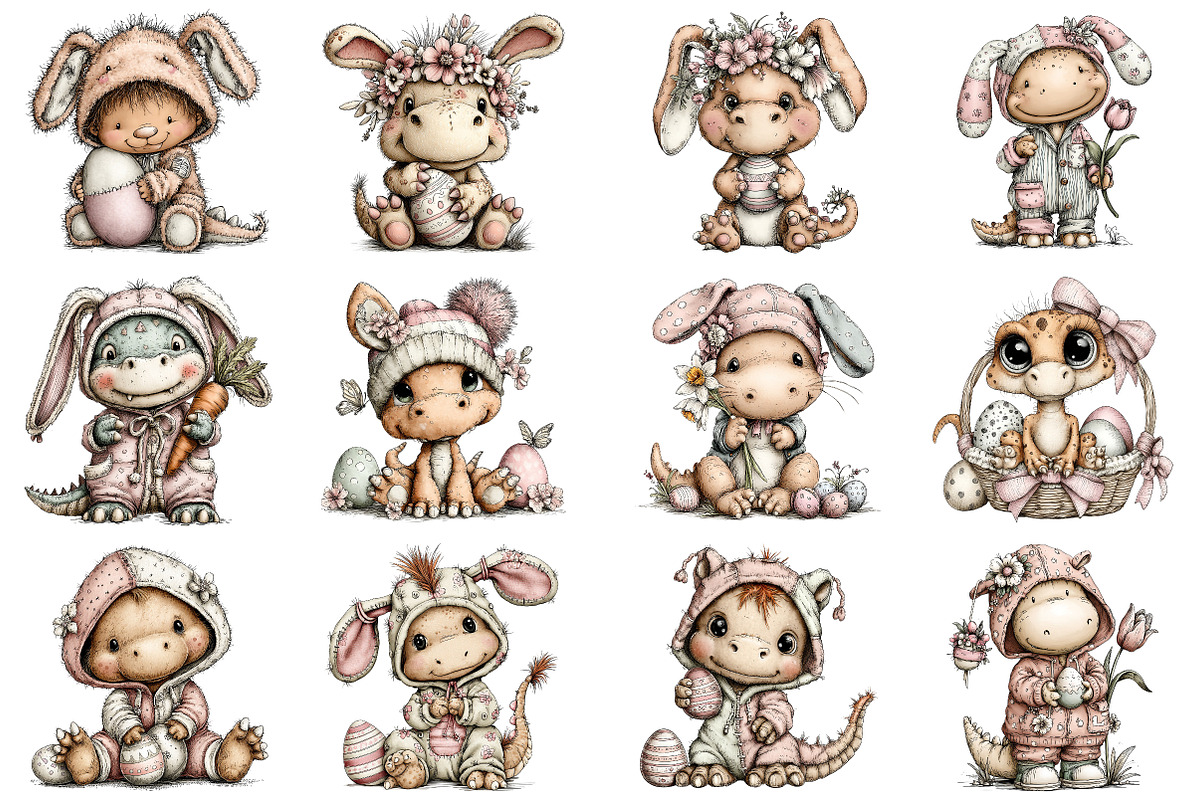Whimsical Easter Animals Clipart, an Illustration by Sublimation Artist (Photo 4 of 7)