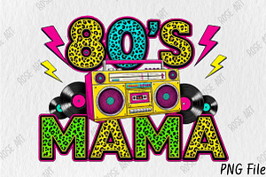 80's mama png sublimation design, a Technology Illustration by Rose Art