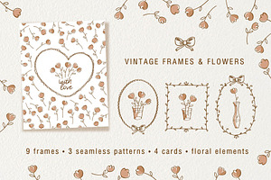 Vintage frames & flowers