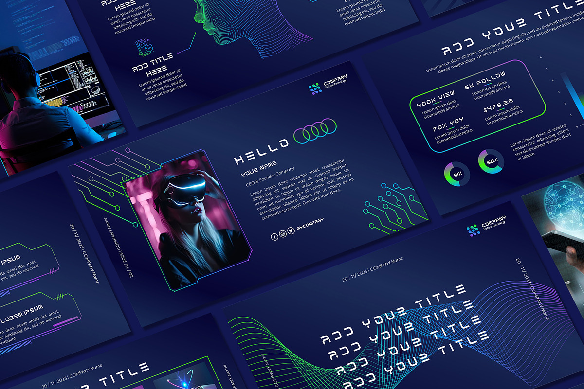 Technology Powerpoint Template, a Presentation Template by SKY CREATION