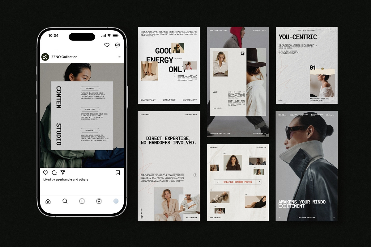 ZENO | Instagram Post & Story (II), a Social Media Template by The Aesthetic Studio (Photo 1 of 10)