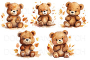 Cute Watercolor Bear Illustrations, an Animal Illustration by Doodle and Stitch (Thumbnail 3 of 3)