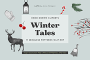 Winter Tales Collection, a Seasonal Illustration by StudioLapis (Thumbnail 1 of 10)
