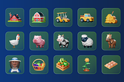3D Farming Icons, a Plants & Tree 3D Model by Flat Icons (Thumbnail 6 of 6)