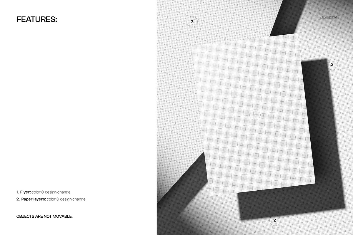 Editable Rectangular Flyer Mockup