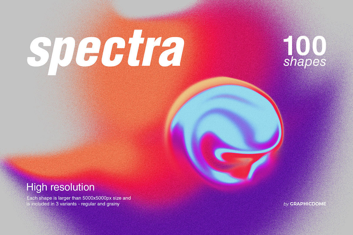 Spectra 100 Abstract Grainy PNGs, a Texture Graphic by Graphicdome (Photo 1 of 13)