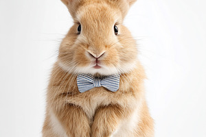 Adorable fluffy Easter rabbit with, an Animal Photo by MistyDay