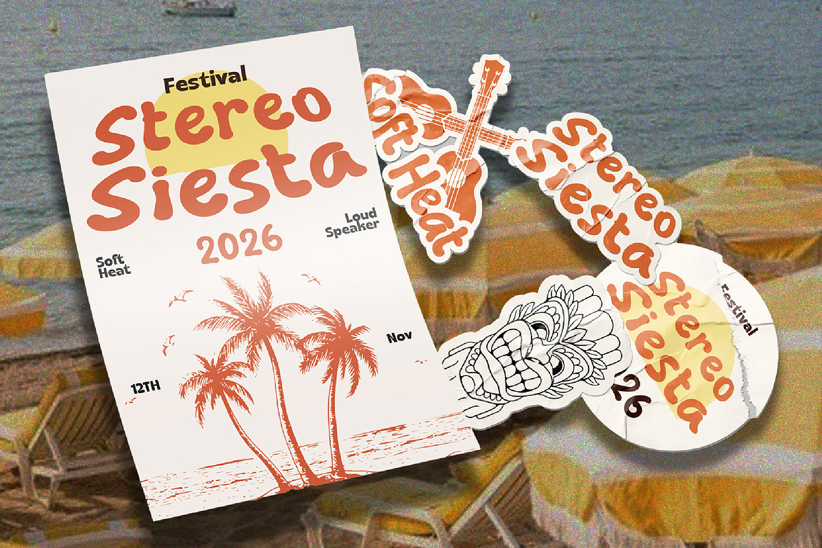 Sunset Fiesta - Summer Vibes Font, a Sans Serif Font by Inviline.co (Photo 9 of 10)