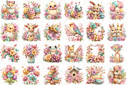 Watercolor Cute Spring Clipart, an Illustration by Black Bird Studio (Thumbnail 2 of 5)