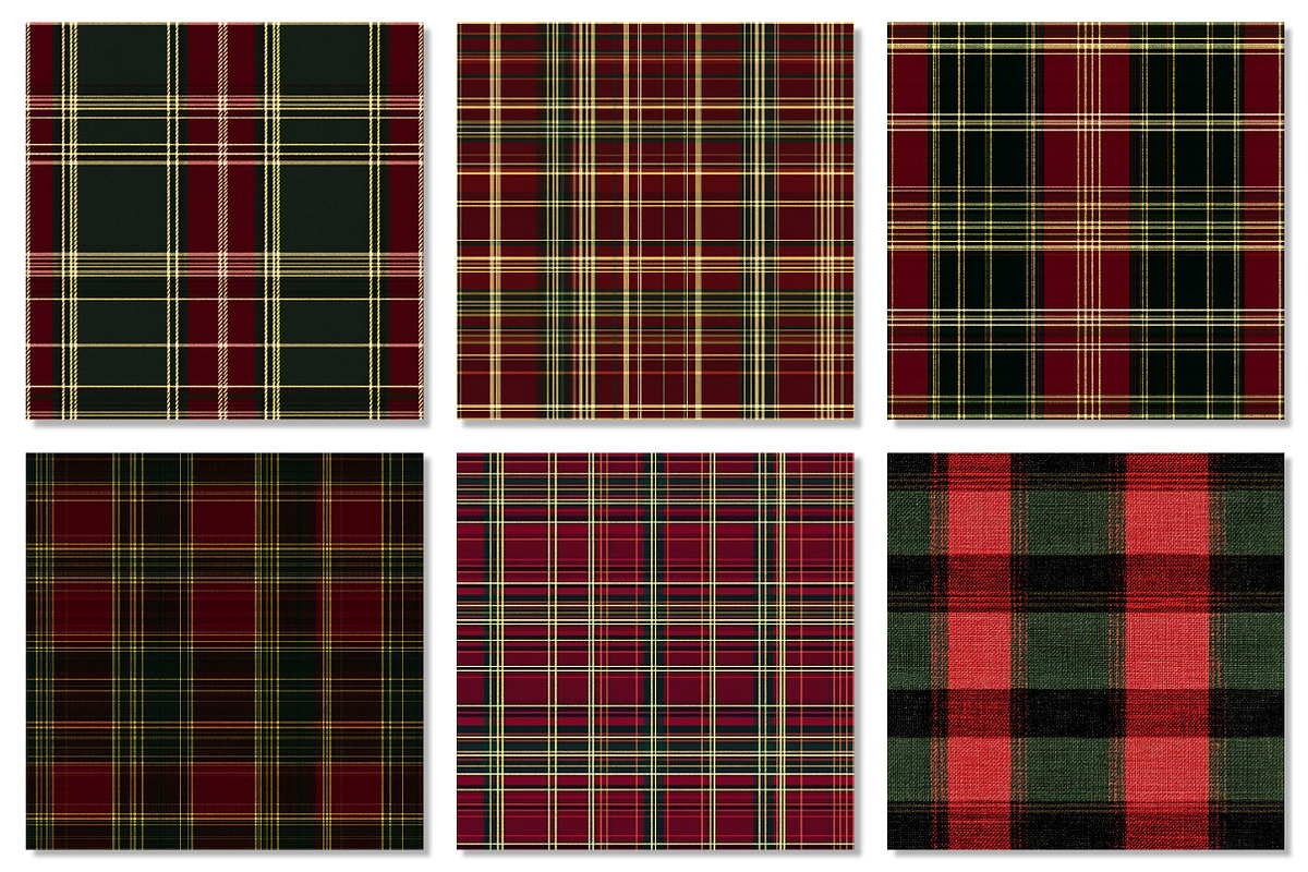 Christmas Plaid Digital Paper, a Pattern Graphic by Dream Creation (Photo 5 of 7)