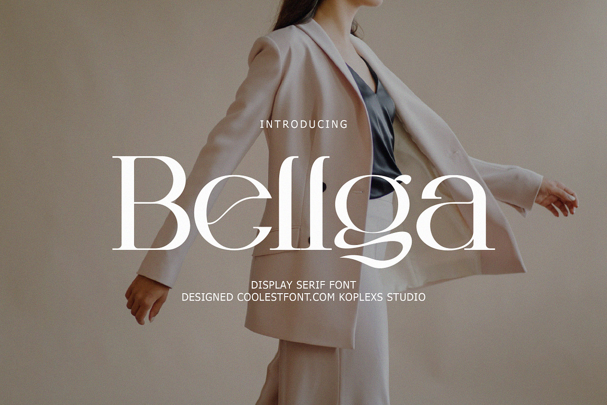 Bellga – Elegant Display Serif Font, a Serif Font by Koplexs Studio (Photo 1 of 12)