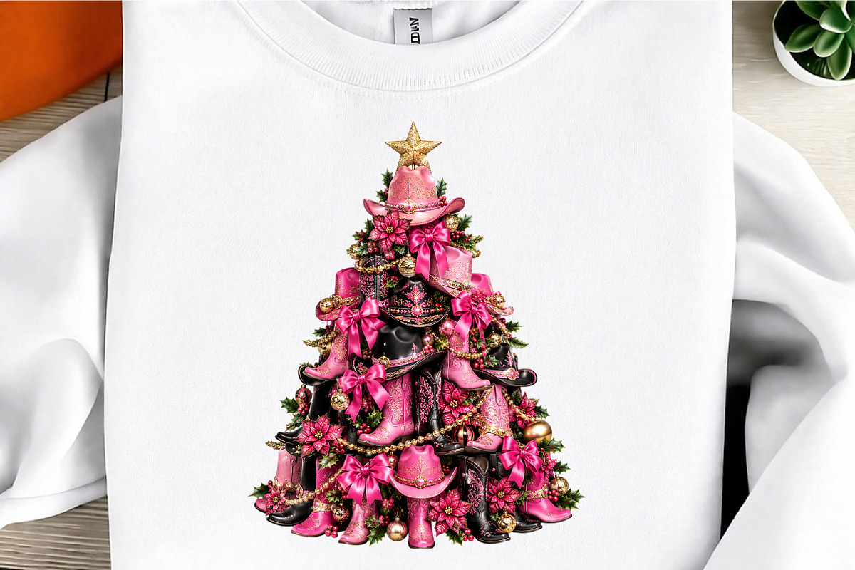 Coquette Cowgirl Christmas Tree PNG, a Transportation Illustration by Digital Artistic99 (Photo 8 of 9)