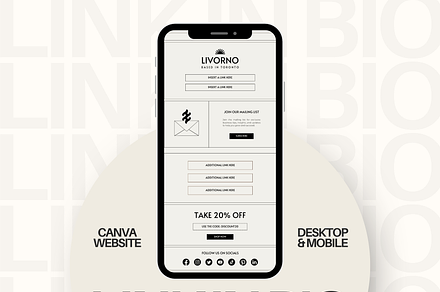 Canva Link in Bio Template, a Landing Page Template by Branding Babe Co.