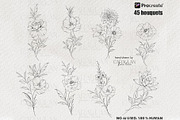 Procreate Stamps: Fine Line Tattoo, a Brush Add-On by CaraulanStore (Thumbnail 7 of 9)