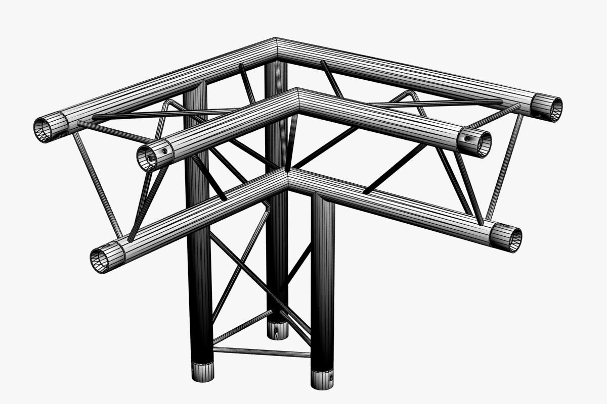 Mini Triangular Trusses- 14 PCS, an Architecture 3D Model by akerStudio (Photo 32 of 35)