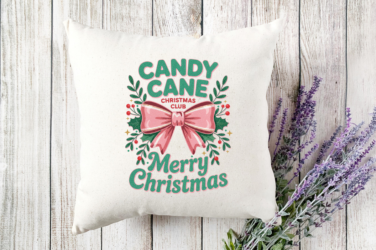 Pink Candy Cane Christmas Club Png, an Illustration by Designking (Photo 6 of 6)