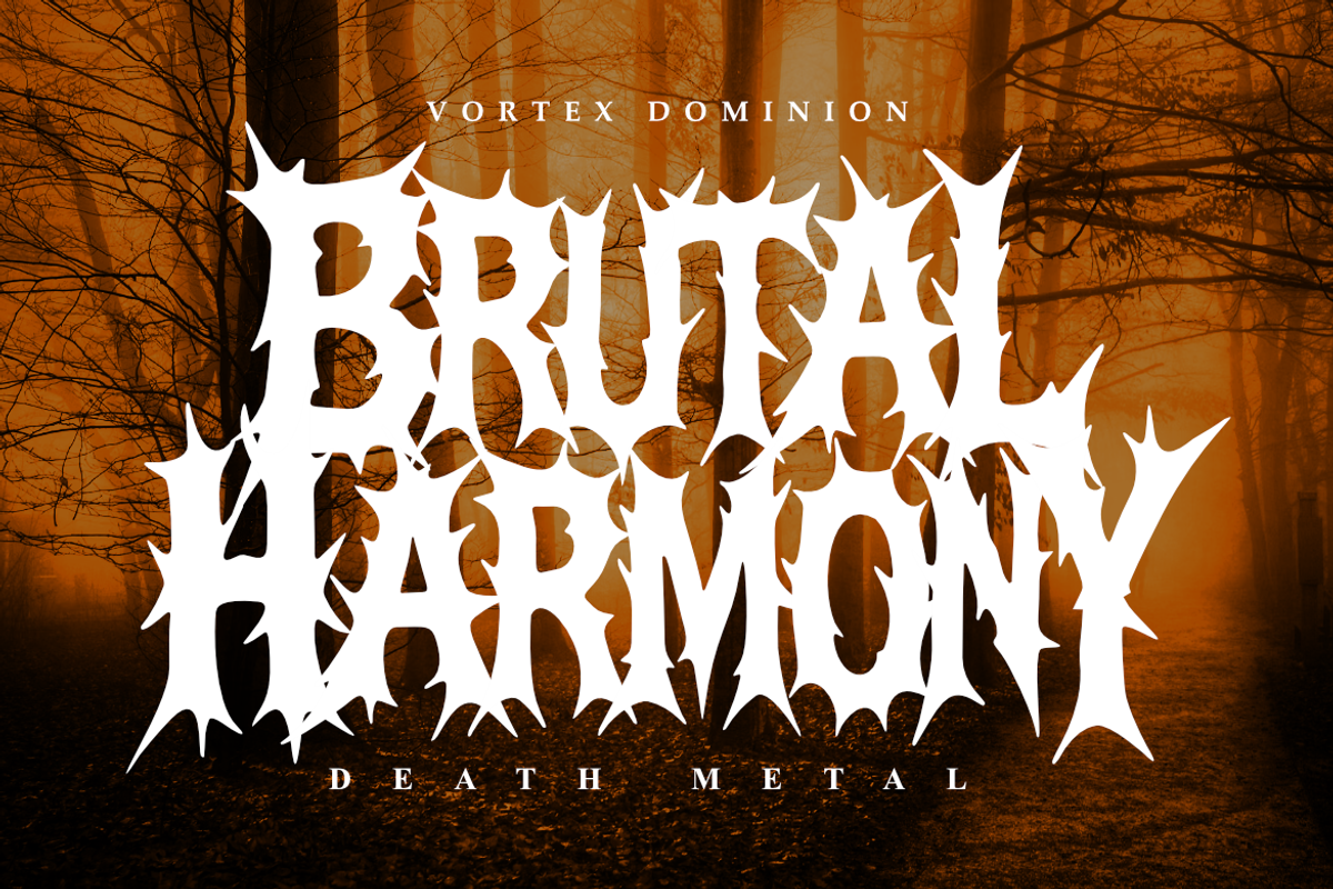 Vortex Dominion - Death Metal Font, a Blackletter Font by Masyafi Studio (Photo 8 of 9)