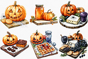 Watercolor Halloween Cutting Board, an Illustration by Canvas Craft (Thumbnail 3 of 8)