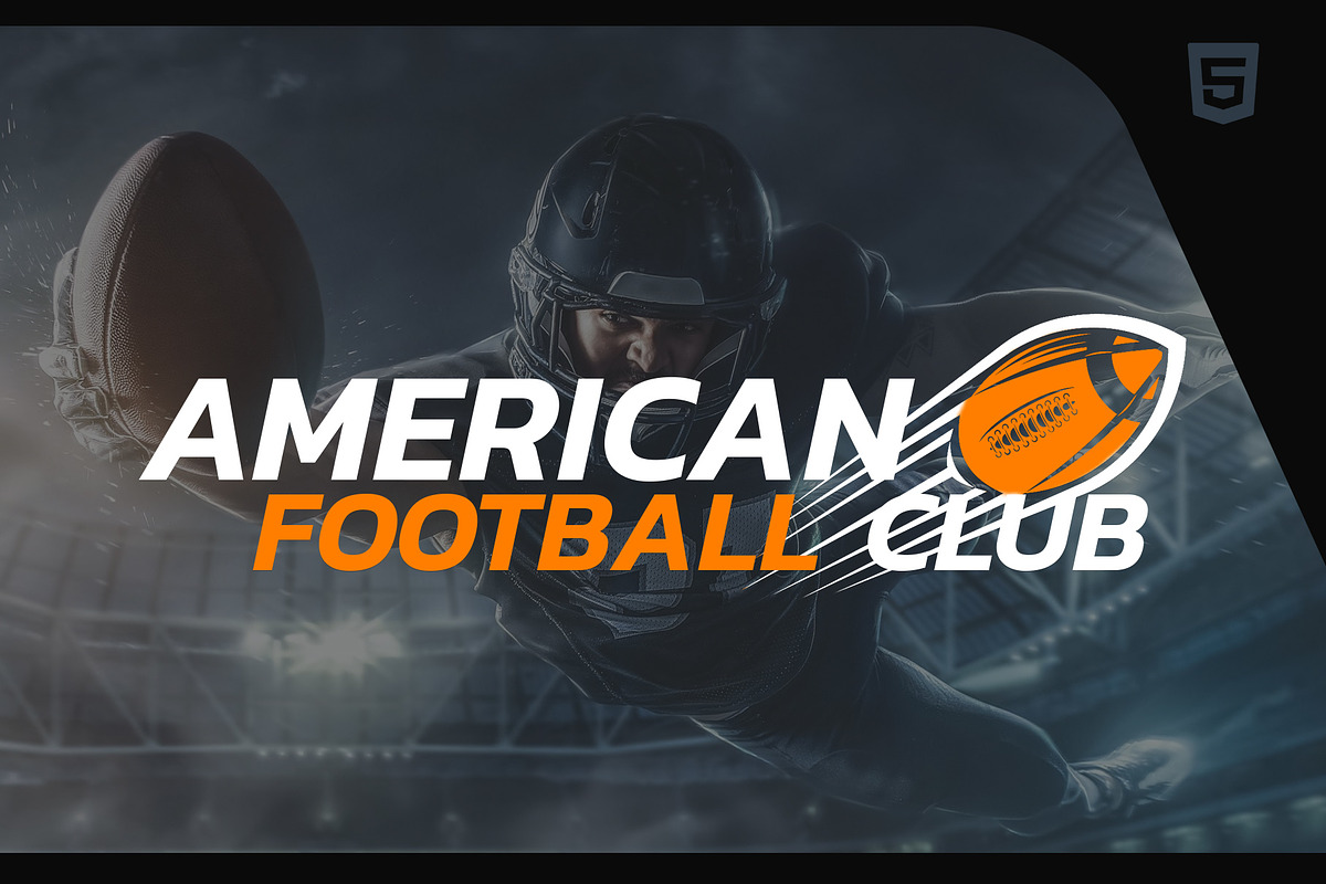 American Football HTML Template, a HTML Template by TonyTemplates (Photo 1 of 5)