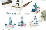 Lighthouses and floral compositions, a Decorative Illustration by ArtPavo (Thumbnail 3 of 5)